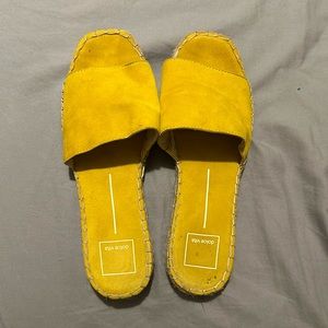 Dolce Vita Mustard Yellow Flat Espadrille Sandals